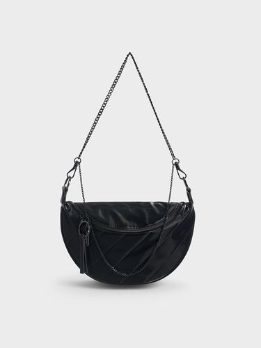 Charles & Keith - Philomena Shiny Half-Moon Crossbody Bag - Charles & Keith - Modalova