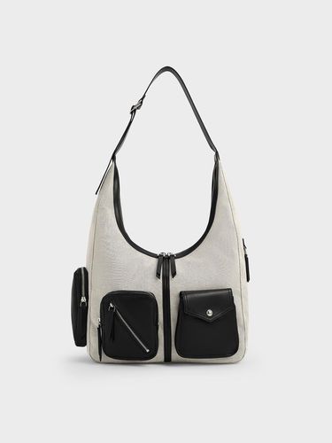 Charles & Keith - Thora Canvas -Pocket Hobo Bag - Charles & Keith - Modalova