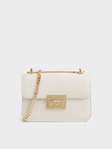 Charles & Keith - Alva Croc-Effect Chain Strap Crossbody Bag - Charles & Keith - Modalova