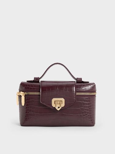 Charles & Keith - Arwen Croc-Effect Top Handle Vanity Bag - Charles & Keith - Modalova