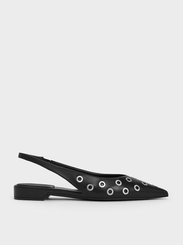 Charles & Keith - Grommet Pointed-Toe Slingback Flats - Charles & Keith - Modalova