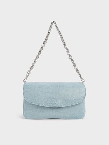 Charles & Keith - Caia Denim Front Flap Shoulder Bag - Charles & Keith - Modalova