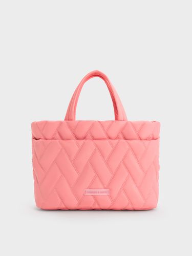 Charles & Keith - Nylon Chevron Boxy Tote Bag - Charles & Keith - Modalova