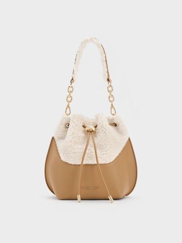 Charles & Keith - Cassiopeia Furry Bucket Bag - Charles & Keith - Modalova