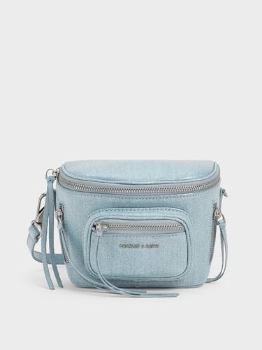 Charles & Keith - Xylia Denim Multi-Zip Crossbody Bag - Charles & Keith - Modalova