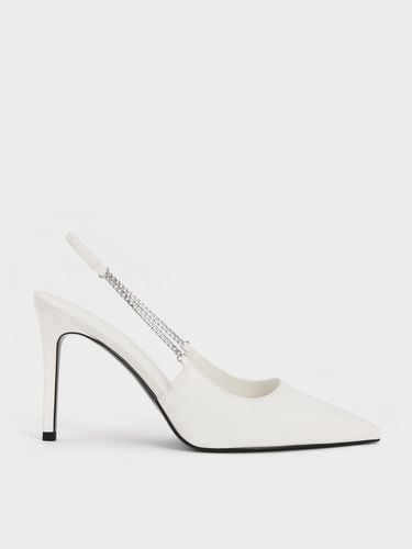 Charles & Keith - Chain-Link Pointed-Toe Slingback Pumps - Charles & Keith - Modalova