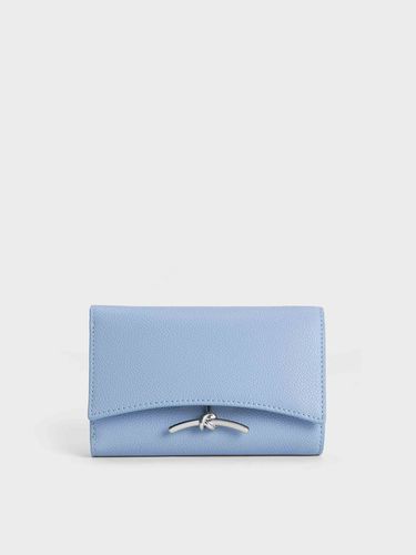 Charles & Keith - Huxley Metallic Accent Front Flap Wallet - Charles & Keith - Modalova