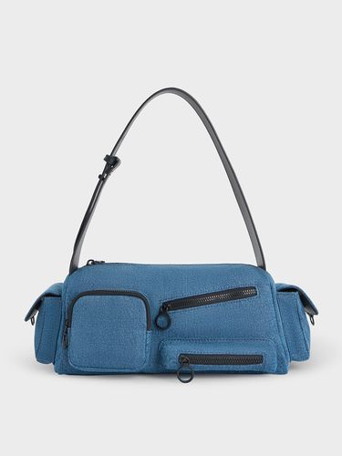 Charles & Keith - Mathilda Denim Multi-Pocket Shoulder Bag - Charles & Keith - Modalova