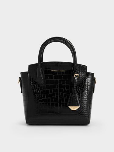 Charles & Keith - Harper Croc-Effect Structured Top Handle Bag - Charles & Keith - Modalova