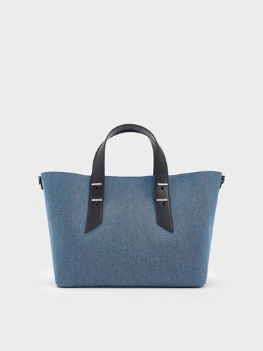 Charles & Keith - Shania Denim Tote Bag - Charles & Keith - Modalova