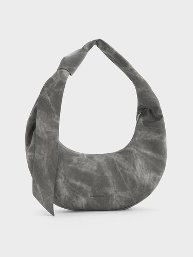 Charles & Keith - Toni Denim Knotted Crescent Hobo Bag - Charles & Keith - Modalova