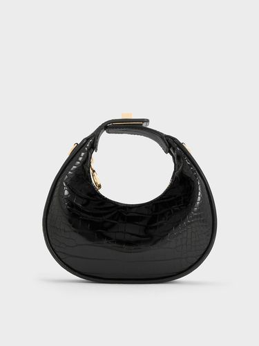 Charles & Keith - Mini Croc-Effect Moon Bag - Charles & Keith - Modalova