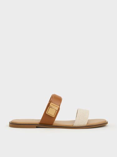 Charles & Keith - Dove Two-Tone Double-Strap Sandals - Charles & Keith - Modalova