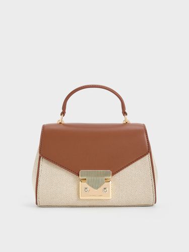 Charles & Keith - Eudora Canvas Top Handle Bag - Charles & Keith - Modalova