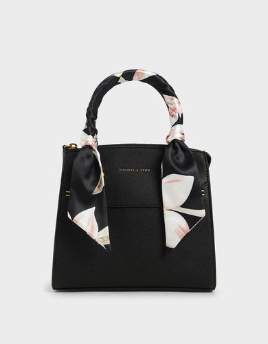 Charles & Keith - Scarf-Wrapped Top Handle Bag - Charles & Keith - Modalova