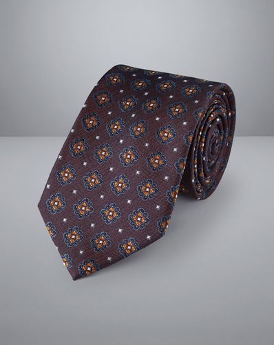 Men's Medallion Silk Tie - Cherry , OSFA by - Charles Tyrwhitt - Modalova