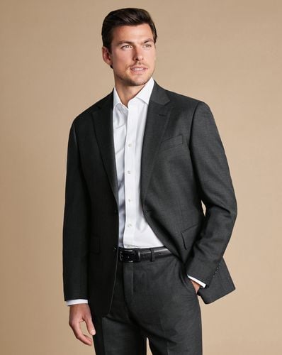 Men's Ultimate Performance End-On-End Suit Jacket - Charcoal Black , 36R Regular by - Charles Tyrwhitt - Modalova