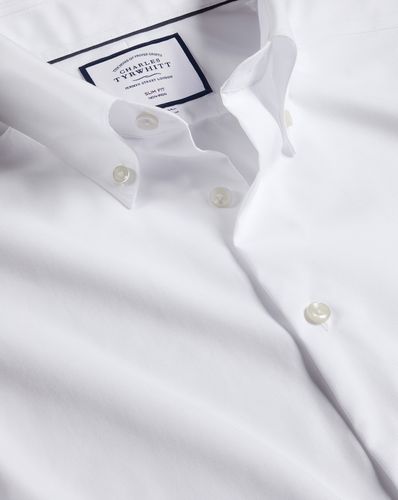 Men's Button-Down Collar Non-Iron Cotton Formal Shirt - Single Cuff, Medium by - Charles Tyrwhitt - Modalova