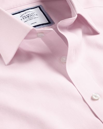 Men's Non-Iron Royal Oxford Cotton Formal Shirt - Light Single Cuff, Small by - Charles Tyrwhitt - Modalova