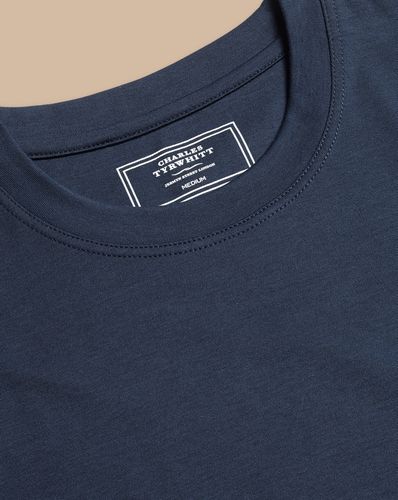 Men's Cotton Tyrwhitt T-Shirt - Navy, Large by - Charles Tyrwhitt - Modalova