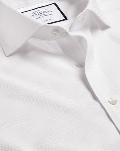 Men's Cutaway Collar Non-Iron Royal Oxford Cotton Formal Shirt - Single Cuff, XXXL by - Charles Tyrwhitt - Modalova