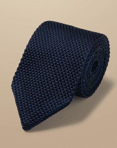 Men's Slim Silk Knitted Tie - Royal , OSFA by - Charles Tyrwhitt - Modalova
