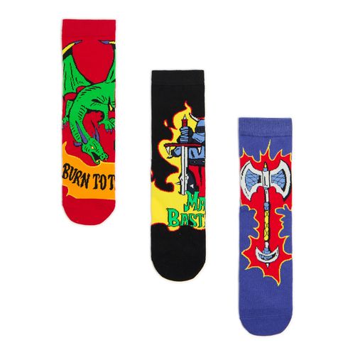 Pack de 3 pares de calcetines con motivos - Cropp - Modalova