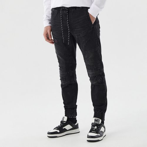 Cropp - Vaqueros jogger - Negro - Cropp - Modalova