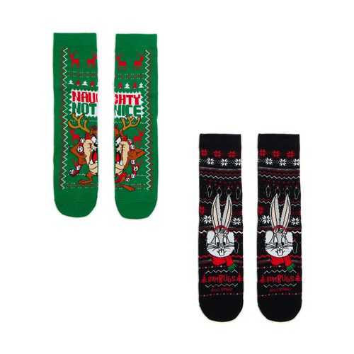 Pack de 2 pares de calcetines navideños The Looney Tunes - Cropp - Modalova