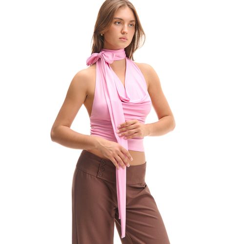 Blusa con detalle de nudo - Cropp - Modalova