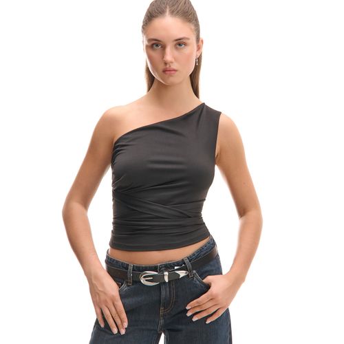 Blusa con detalle de nudo - Cropp - Modalova