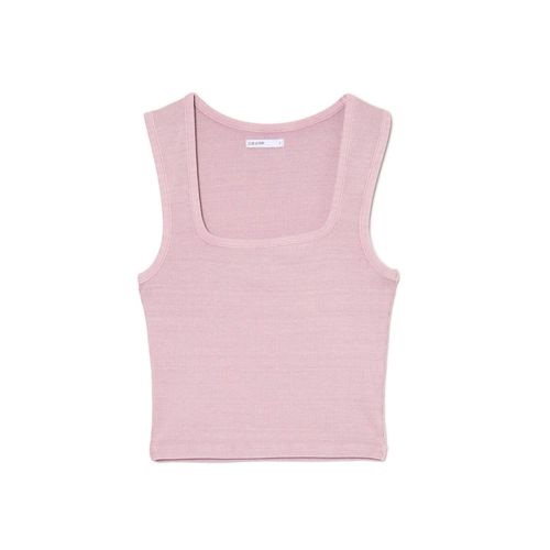 Cropp - Camiseta lisa - rosa pastel - Cropp - Modalova