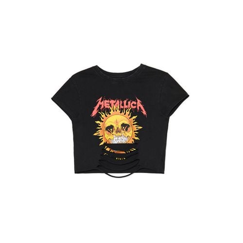 Cropp - Crop top Metallica - Negro - Cropp - Modalova