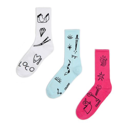 Pack de 3 pares de calcetines largos - Cropp - Modalova