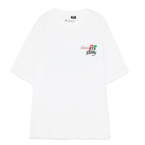 T-shirt bianca con stampa Castrol - Cropp - Modalova