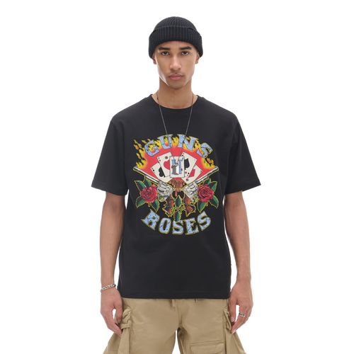 T-shirt nera con stampa Guns N' Roses - Cropp - Modalova