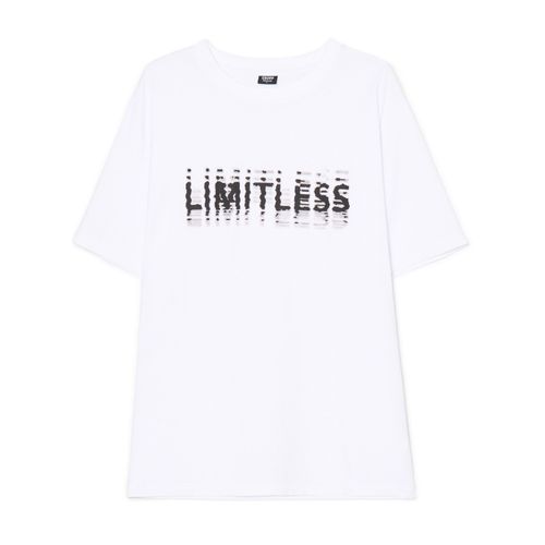 Cropp - T-shirt con stampa - Bianco - Cropp - Modalova