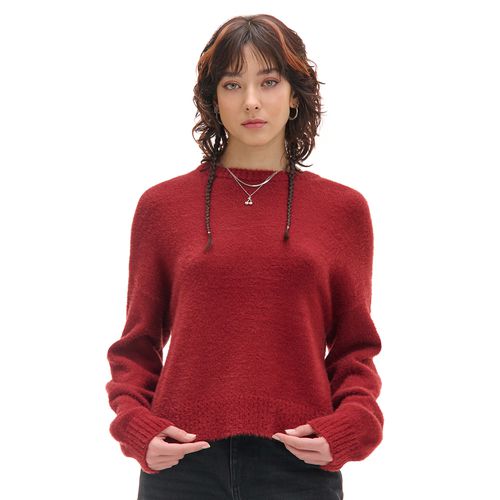 Cropp - Fluffy sweater - maroon - Cropp - Modalova