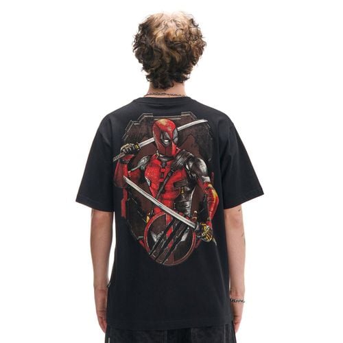 T-shirt nera con stampa Deadpool & Wolverine - Cropp - Modalova