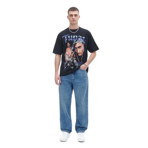 T-shirt nera con stampa Tupac - Cropp - Modalova