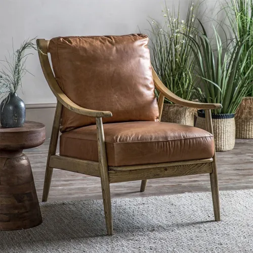 Austell Armchair Leather - Gallery Living - Modalova