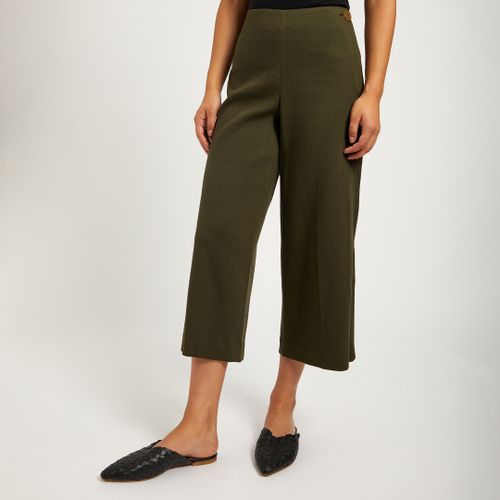 Khaki High Waisted Tailored Trousers - Vince - Modalova