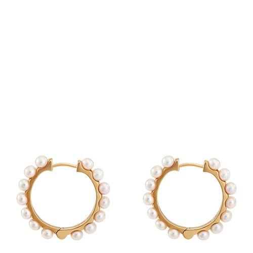Large Timeless Pearl Huggie Hoops - Dower & Hall - Modalova