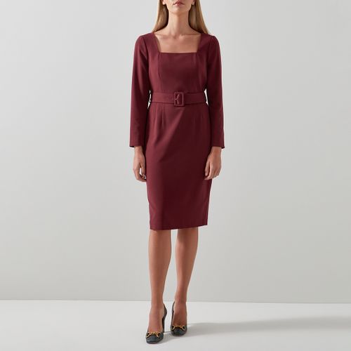 Burgundy Carringto Belted Dress - L K Bennett - Modalova