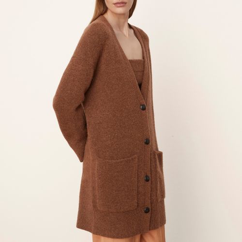 Tan Wool Blend Cardigan - Vince - Modalova