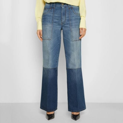 Blue Serge Wide Leg Cotton Jeans - Victoria Beckham - Modalova