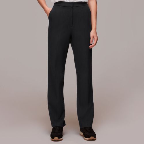 Black Ponte Slim Leg Trousers - WHISTLES - Modalova