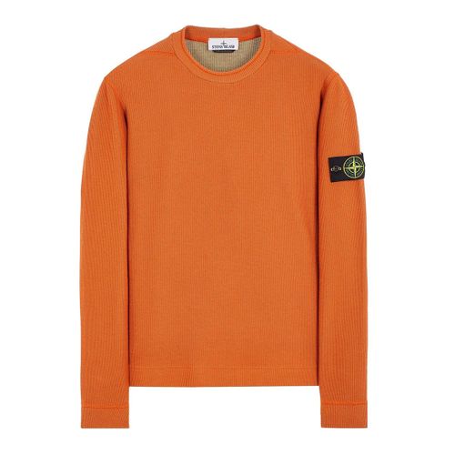 Rust Ribbed Crew Neck Sweatshirt - Stone Island - Modalova