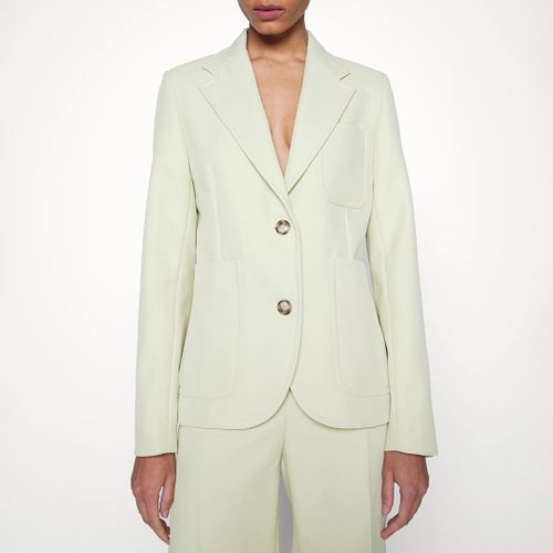 Ecru Single Breasted Patch Pocket Blazer - Victoria Beckham - Modalova