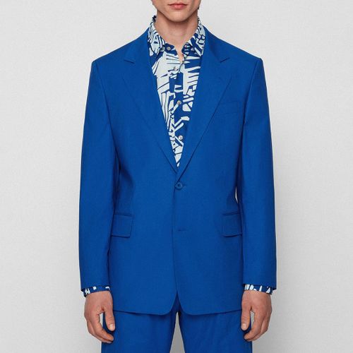 Blue Cemdon Cotton Blend Blazer - BOSS - Modalova